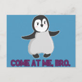 Kom mee, Bro Penguin briefkaart (Voorkant)