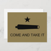 Kom mee! De veldslag van de staat Texas Briefkaart (Voorkant / Achterkant)