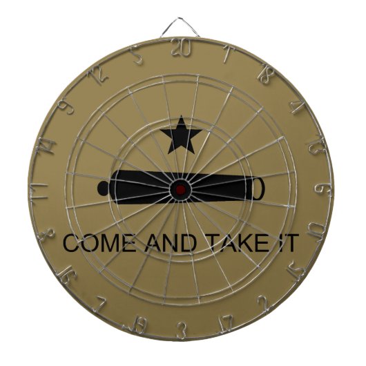 Kom mee! De veldslag van de staat Texas Dartbord (Voorkant)