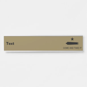 Kom mee! De veldslag van de staat Texas Deurbordje