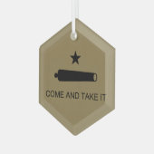 Kom mee! De veldslag van de staat Texas Glas Ornament (Voorkant links)