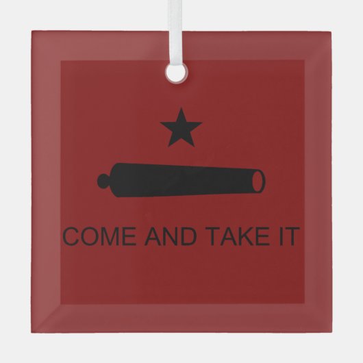 Kom mee! De veldslag van de staat Texas Glas Ornament (Voorkant)