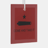Kom mee! De veldslag van de staat Texas Glas Ornament (Voorkant Rechts)