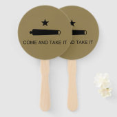 Kom mee! De veldslag van de staat Texas Handwaaier (Voorkant en achterkant)