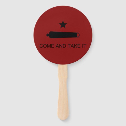 Kom mee! De veldslag van de staat Texas Handwaaier (Voorkant)