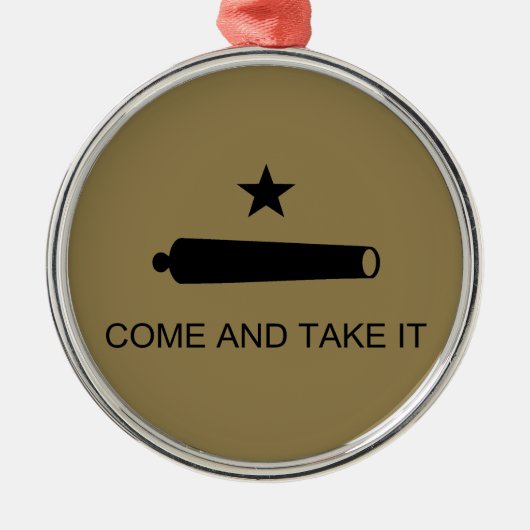 Kom mee! De veldslag van de staat Texas Metalen Ornament (Voorkant)