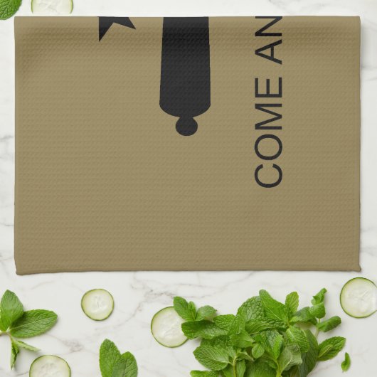 Kom mee! De veldslag van de staat Texas Theedoek (Gevouwen)