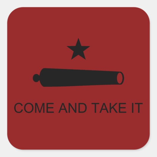 Kom mee! De veldslag van de staat Texas Vierkante Sticker (Voorkant)