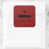Kom mee! De veldslag van de staat Texas Vierkante Sticker (Tas)