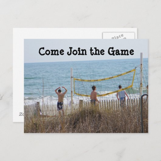 "KOM MEE IN HET SPEL" BRIEFKAART (Voorkant / Achterkant)