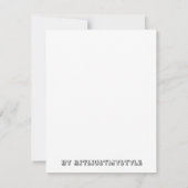 Kom mee met de uitnodiging voor een baby shower (Achterkant)