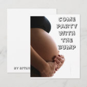 Kom mee met de uitnodiging voor een baby shower (Voorkant / Achterkant)