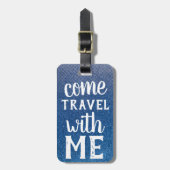 Kom mee met Glitter Ombre Pattern Bagagelabel (Voorkant verticaal)