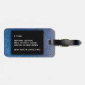 Kom mee met Glitter Ombre Pattern Bagagelabel (Achterkant horizontaal)