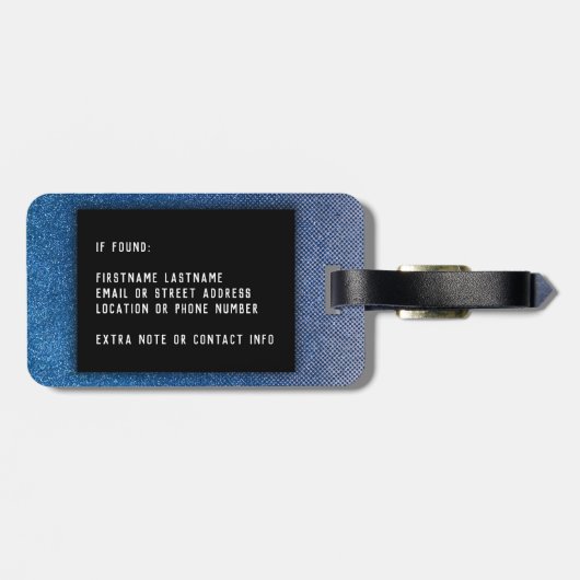 Kom mee met Glitter Ombre Pattern Bagagelabel (Achterkant horizontaal)