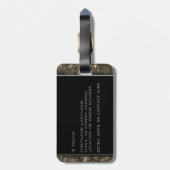 Kom mee met m'n metallisch goudstaartje bagagelabel (Achterkant verticaal)