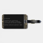 Kom mee met m'n metallisch goudstaartje bagagelabel (Achterkant horizontaal)