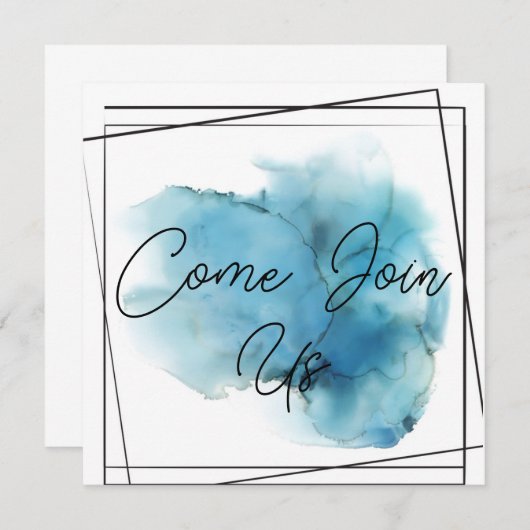 Kom mee met ons Kaart Blue (Voorkant / Achterkant)