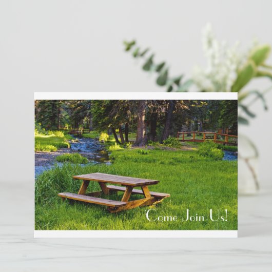 Kom mee met ons Uitnodiging (Staand voorkant)