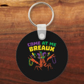 Kom mee naar Breaux Crawfish Beads Funny Mardi Gra Sleutelhanger (Voorkant)