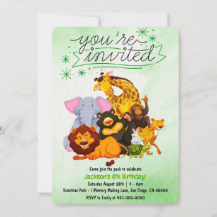 Kom mee naar de dierenpartij van het pakket Safari Kaart