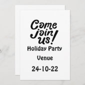 Kom mee naar de feestdag kaart (Voorkant / Achterkant)