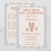 Kom Mee Naar De Hamptons Bachelorette Reisplan en Kaart (Voorkant / Achterkant)
