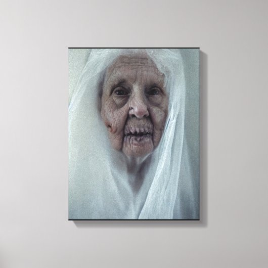 Kom mee naar een granny spooky halloween poster canvas afdruk (Voorkant)