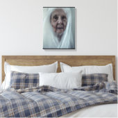 Kom mee naar een granny spooky halloween poster canvas afdruk (Insitu (Slaapkamer))