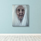 Kom mee naar een granny spooky halloween poster canvas afdruk (Insitu (Houten vloer))