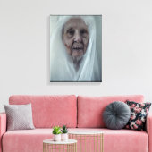 Kom mee naar een granny spooky halloween poster canvas afdruk (Insitu (Woonkamer))