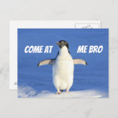 Kom mee naar het Bro Meme Penguin Briefkaart (Voorkant / Achterkant)