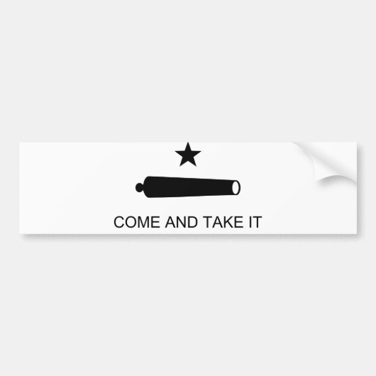 Kom mee naar Texas Flag Battle Battle Gonzales Bumpersticker (Voorkant)