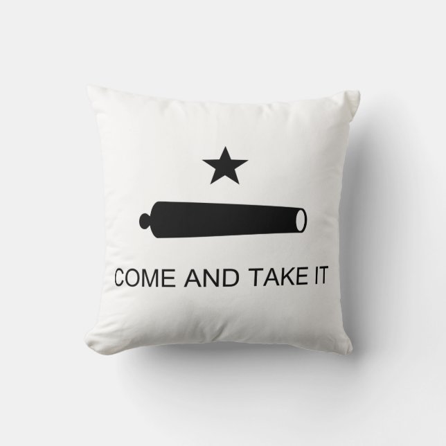 Kom mee naar Texas Flag Battle Battle Gonzales Kussen (Voorkant)