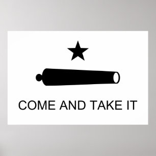 Kom mee naar Texas Flag Battle Battle Gonzales Poster