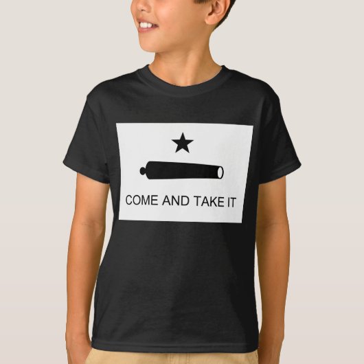 Kom mee naar Texas Flag Battle Battle Gonzales T-shirt (Voorkant)