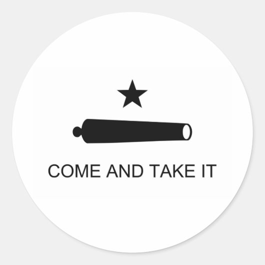 Kom mee naar Texas Flag. Ronde Sticker (Voorkant)