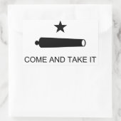 Kom mee. rechthoekige sticker (Tas)