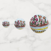 Kom met bloemen confetti (Achterkanten)