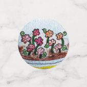 Kom met bloemen confetti (Kleine voorkant)