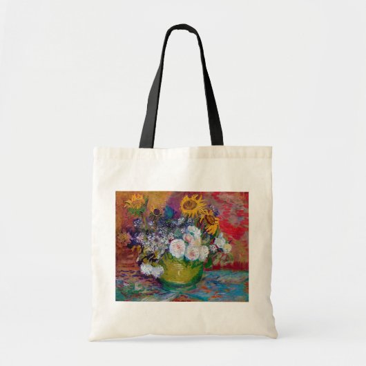 Kom met bloemen, Van Gogh Tote Bag (Voorkant)