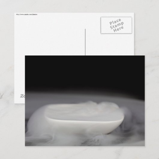 Kom met droog ijs briefkaart (Voorkant / Achterkant)