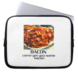 Kom met een baconlaptophoes laptop sleeve