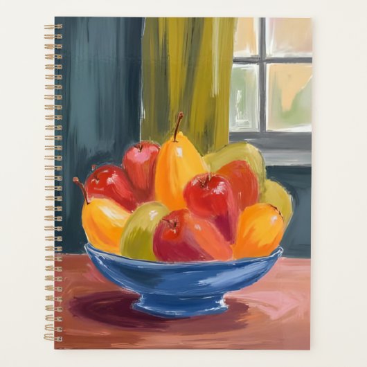 Kom met fruit aquarel schilderij planner (Voorkant)