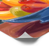 Kom met fruit aquarel schilderkunst poster (Hoek)