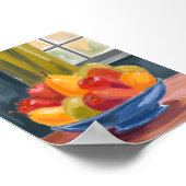 Kom met fruit aquarel schilderkunst poster (Hoek)