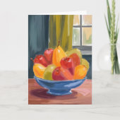 Kom met fruit aquarelschildering kaart (Voorkant)