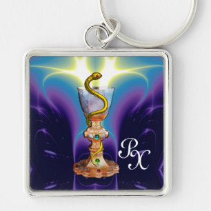 KOM MET HYGEIA, GENEESKUNDE, APOTHEEK MONOGRAM SLEUTELHANGER