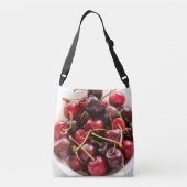 kom met kersen crossbody tas (Achterkant)