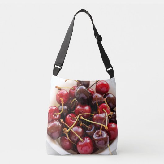 kom met kersen crossbody tas (Voorkant)